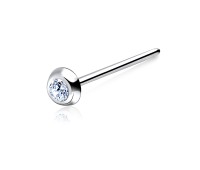 Brilliant Stone Straight Nose Stud Silver NSKA-18